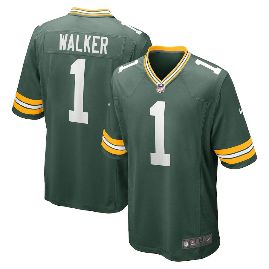 Men Green Bay Packers #1 Quay Walker Nike Green 2022 NFL Draft First Round Pick Game Jersey